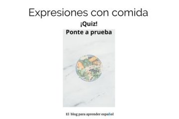 Expresiones con comida en español